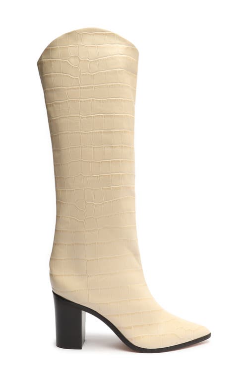 SCHUTZ SCHUTZ MARYANA POINTED TOE BLOCK HEEL KNEE HIGH BOOT