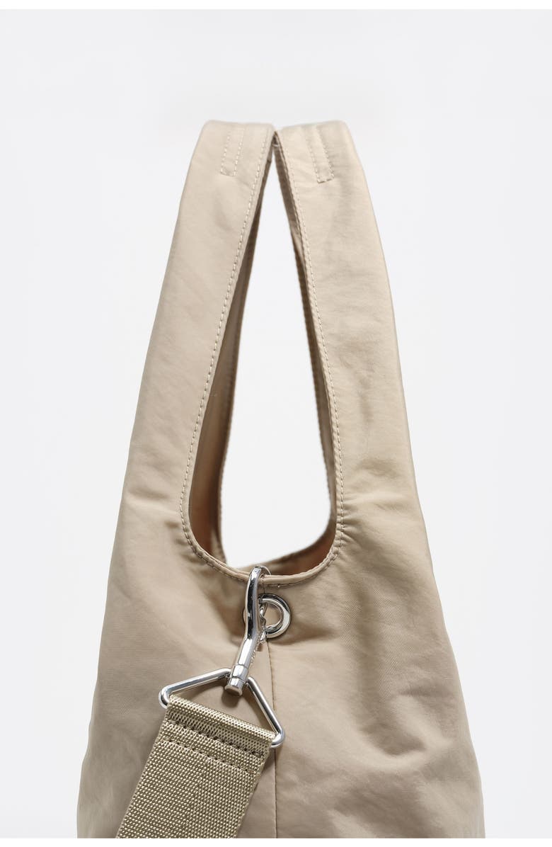 Bimba y Lola Large nylon Paper bag, Alternate, color, Stone