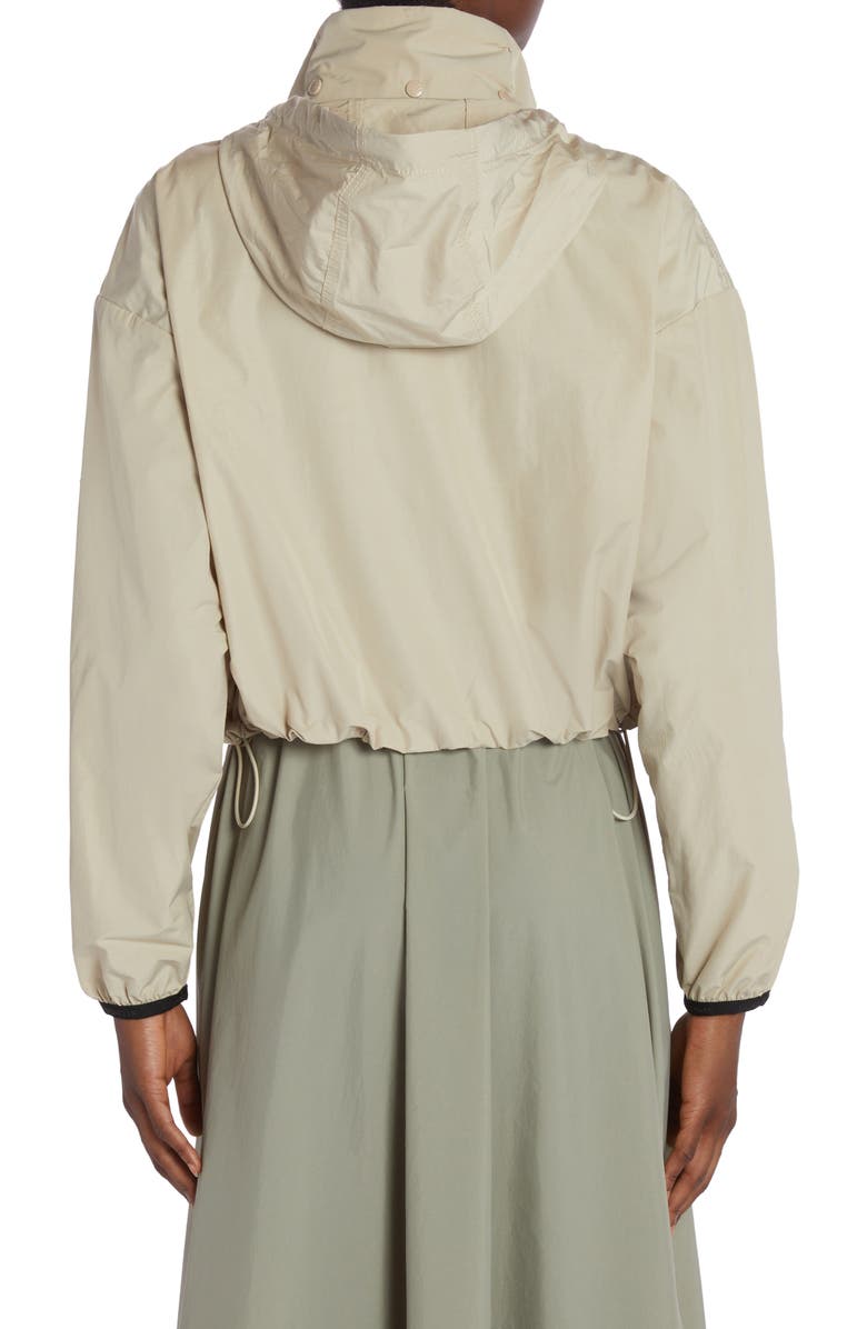 Moncler Leda Technical Poplin Crop Parka with Removable Hood, Alternate, color, 