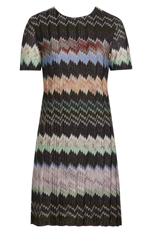 Missoni Metallic Raschel Knit Dress In Black