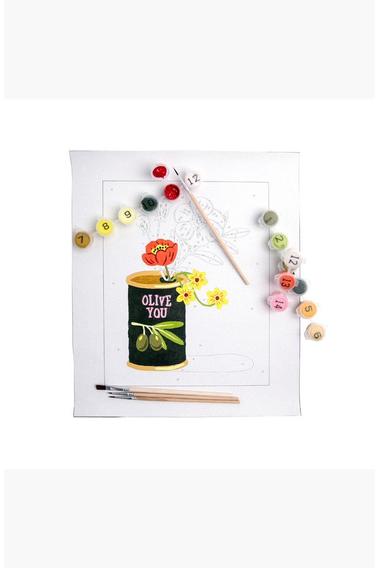 Olive You Paint by Numbers Kit, Alternate, color, Olive You