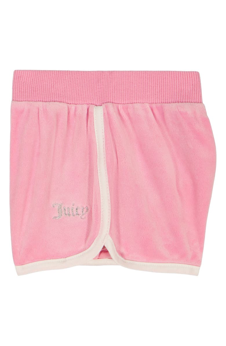 Juicy Couture Kids' Embellished Velour Tank & Shorts Set, Alternate, color, Pink