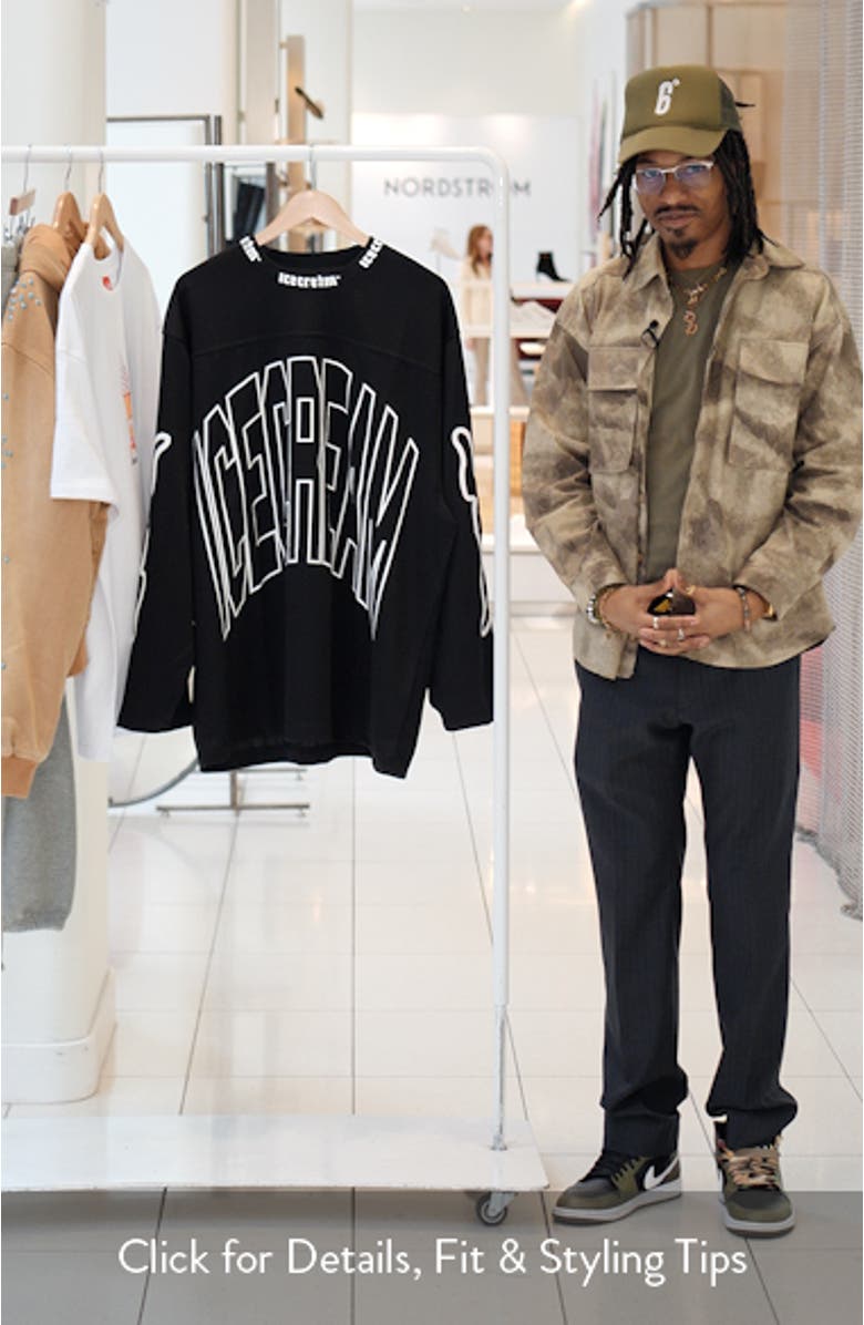 Hyperdrive Oversize Long Sleeve Graphic T-Shirt, sales video thumbnail