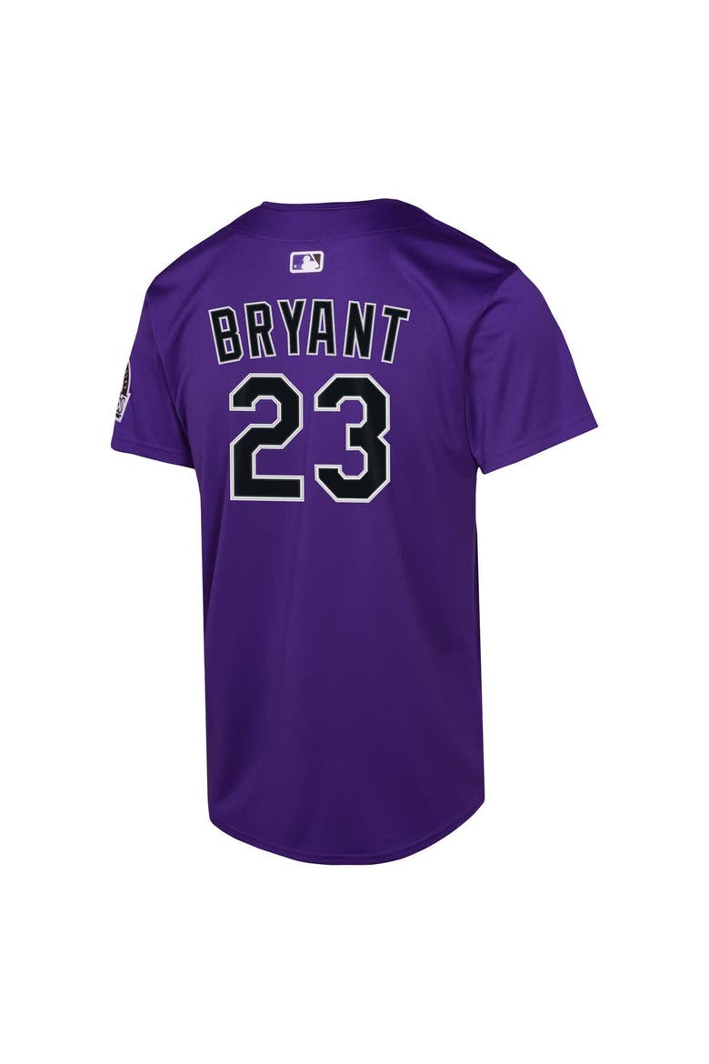Youth Nike Kris Bryant Purple Colorado Rockies Alternate Limited Player Jersey, Alternate, color, Purple
