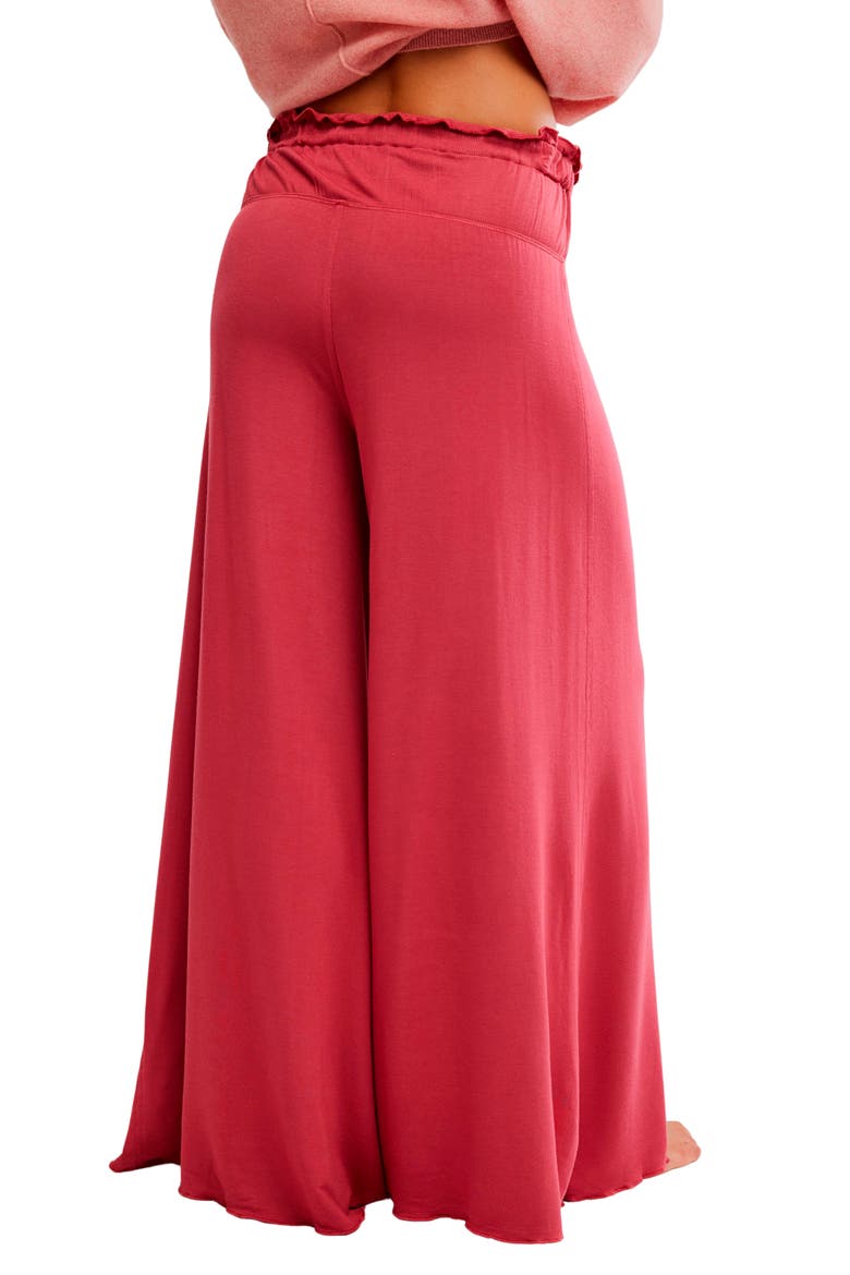 Dream State Wide Leg Lounge Pants, Alternate, color, GARNET ROSE