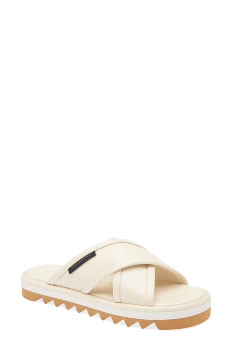 Stella McCartney☆SALE! Open toe Flip-Flops 厚底サンダル Stella Mccartney STELLAMCCARTNEY Womens Green Logo Comfort