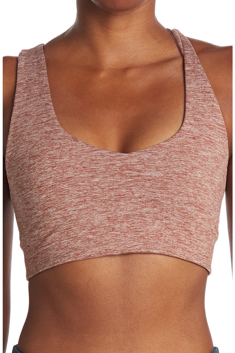 Downtown Lounge Sports Bra, Main, color, RUST CHERRY
