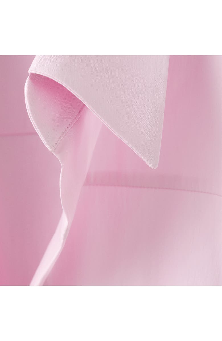 MANGO Featuring Hailey Bieber Gigi Short Sleeve Button-Up Shirt, Alternate, color, Light Pink