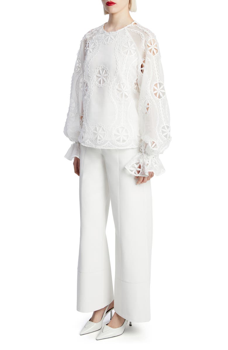 Bardot Rosalie Lace Top, Alternate, color, Orchid Wht