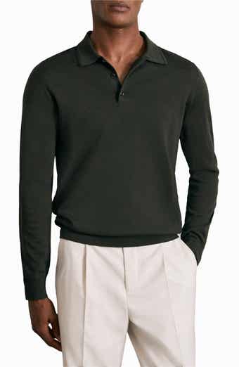Reiss Trafford Long Sleeve Wool Polo Sweater
