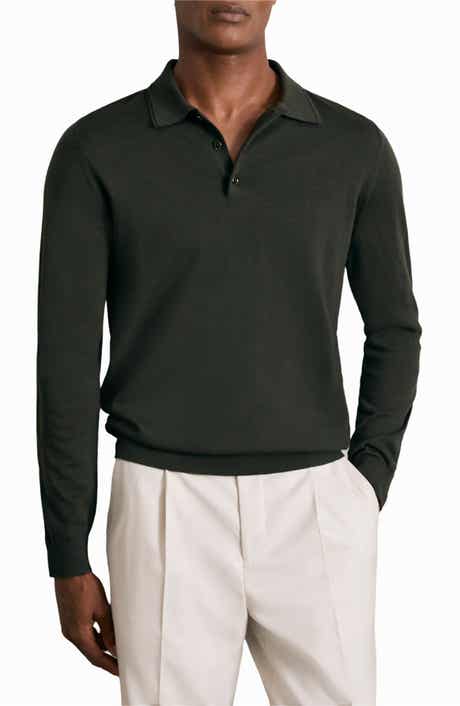 Reiss Trafford Long Sleeve Wool Polo Sweater