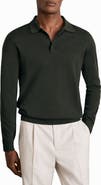 Reiss Trafford Long Sleeve Wool Polo Sweater