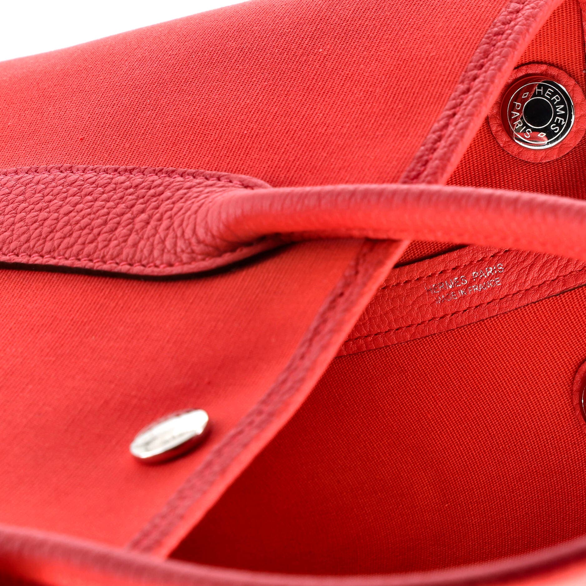 Pre-Owned Hermes Garden Party Tote Toile and Leather 30, Alternate, color, Bougainvillier