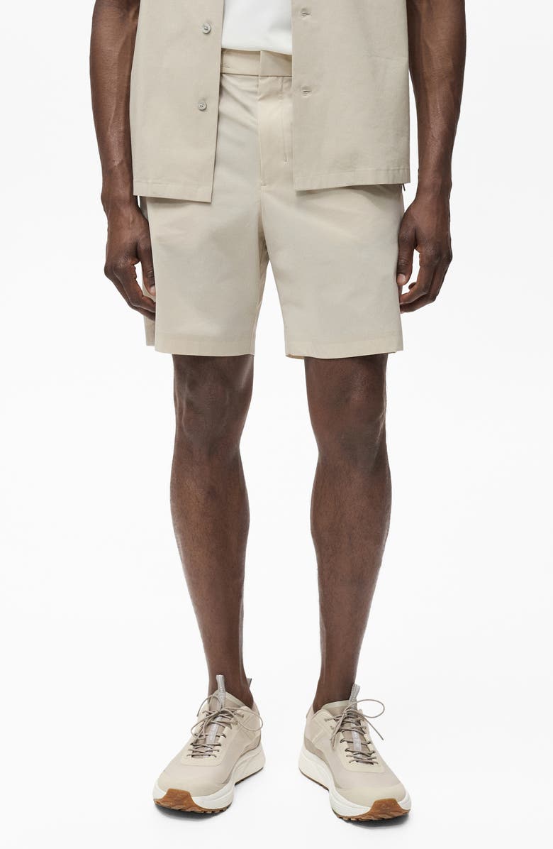 MANGO Water Repellent CoolMax<sup>®</sup> Bermuda Shorts, Main, color, Beige
