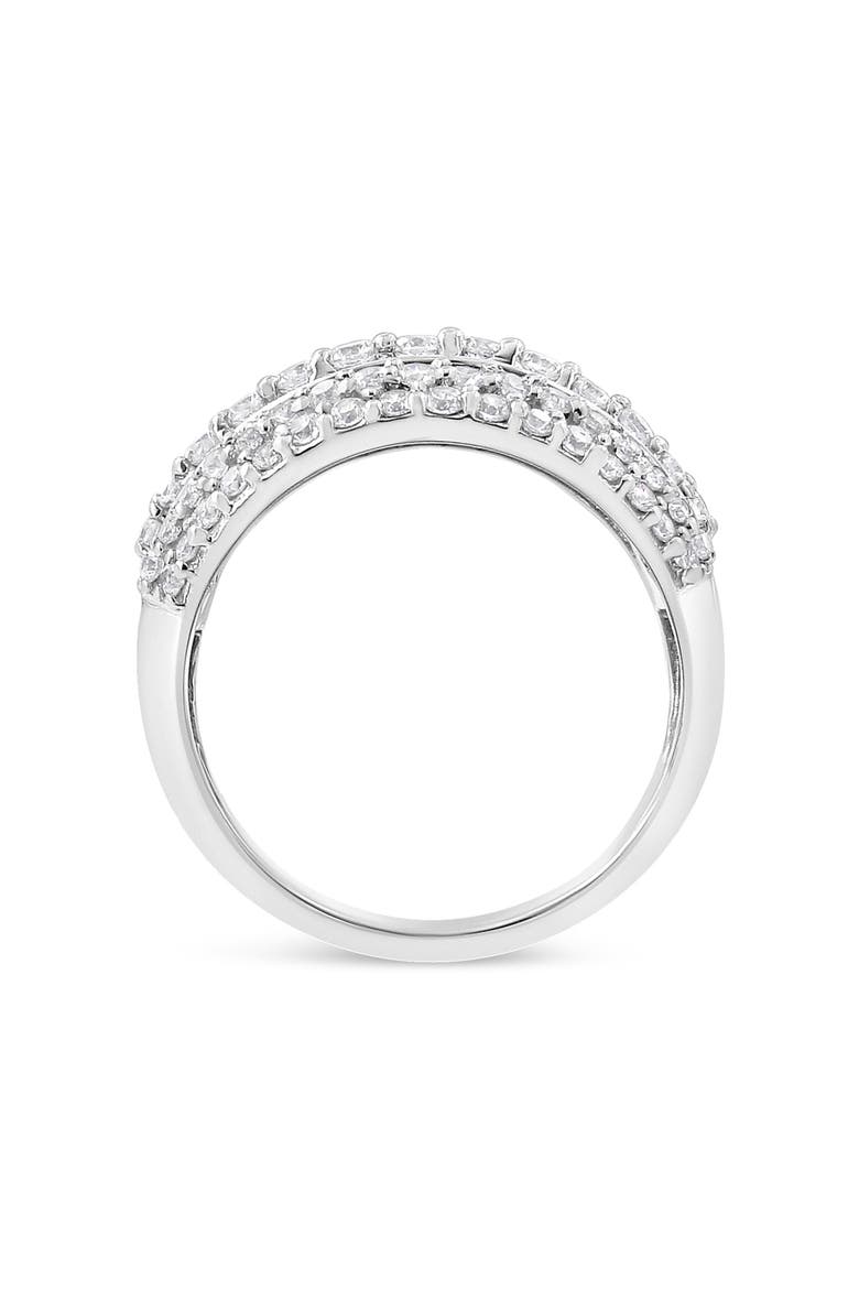 Silver 2.00 Cttw Diamond Cluster Ring, Alternate, color, White