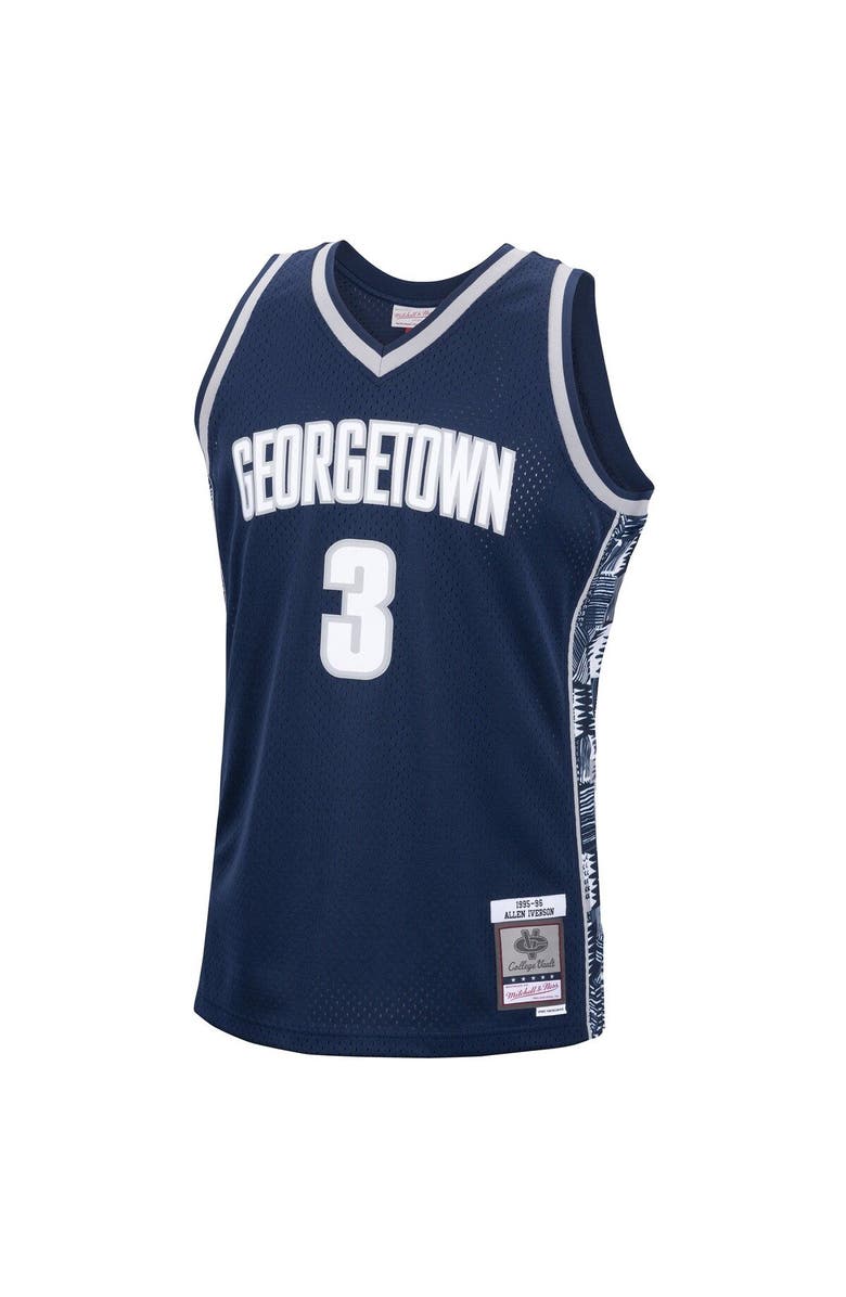 Mitchell & Ness Men's Mitchell & Ness Allen Iverson Navy Georgetown Hoyas 1995/96 Swingman Replica Jersey, Alternate, color, Navy