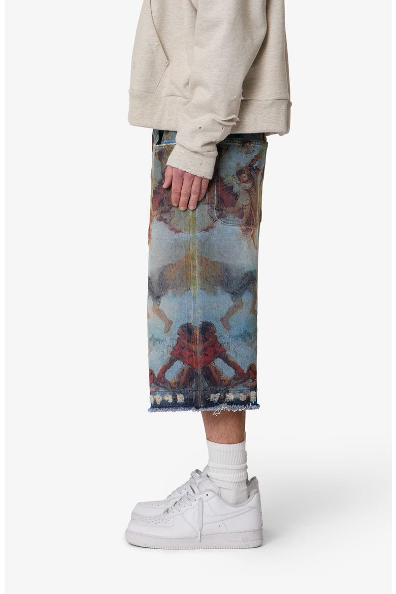 Ultra Baggy Denim Shorts, Alternate, color, MULTI