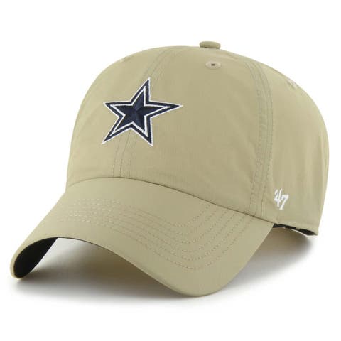 Men's '47 Khaki Dallas Cowboys Clean Up brrr° Adjustable Hat