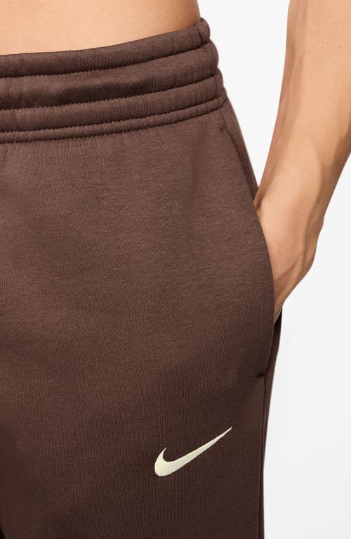 Nike Sportswear Phoenix Fleece Mid Rise Joggers In Brown