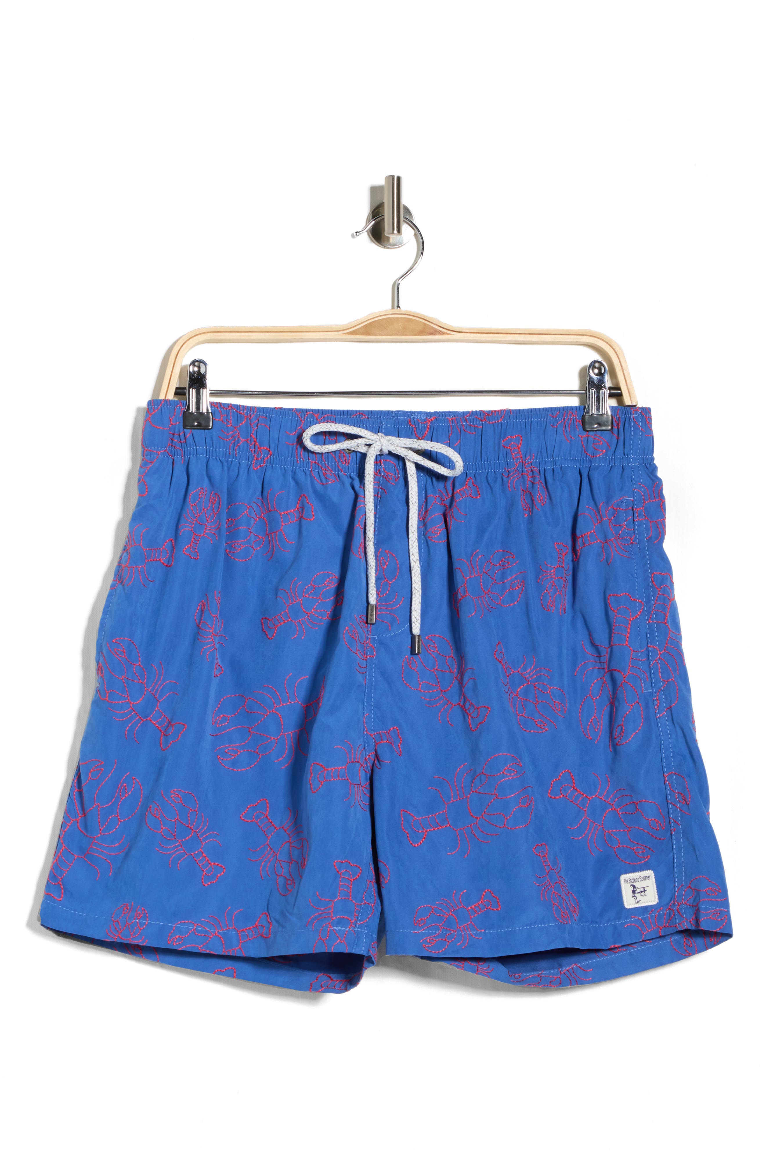 Vintage Summer Endless Summer Embroidered Swim Shorts