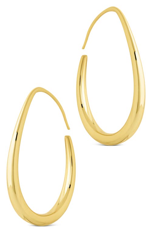 Sterling Forever Rosabel Threader Hoop Earrings In Gold