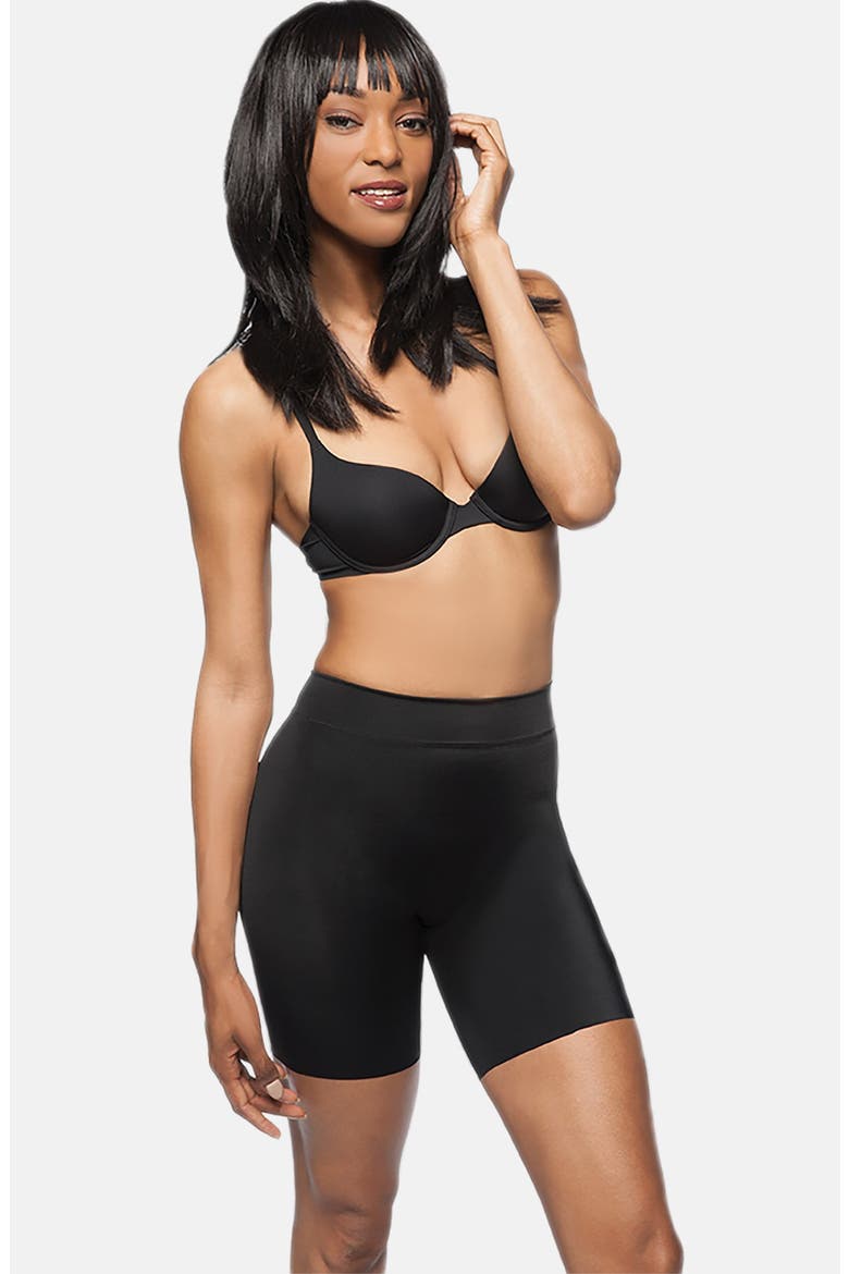 Mother Tucker Shortie High Waist Compression Shorts, Alternate, color, BLACK