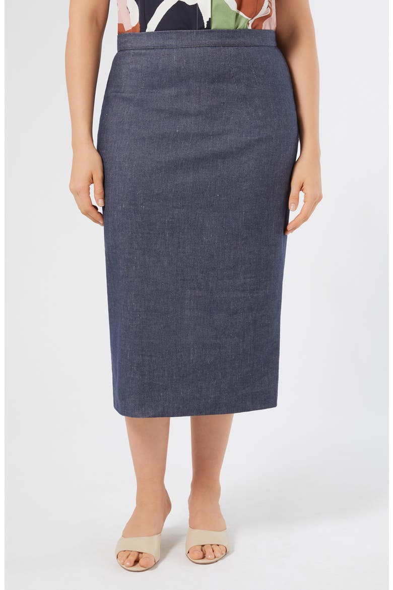 Ottanta Cotton Blend Skirt, Main, color, BLUE JEANS
