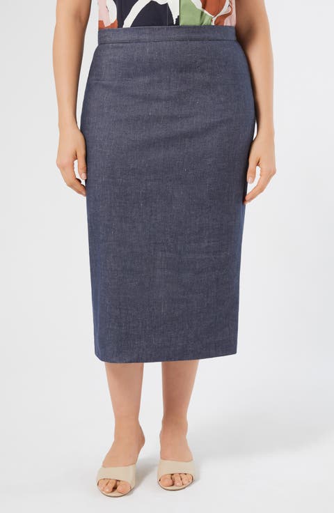 Ottanta Cotton Blend Skirt (Plus)