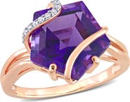 Julianna B. Amethyst & Diamond Accent Swirl Ring