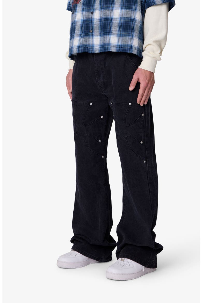 Iron Cross Baggy Flare Jeans, Alternate, color, BLACK