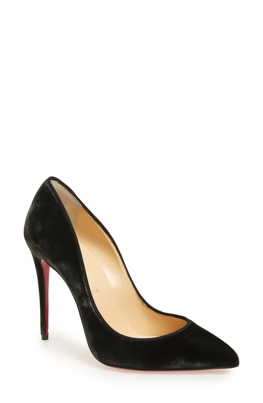 'Pigalle Follies' Pointy Toe Pump, Main, color, GREY VELVET