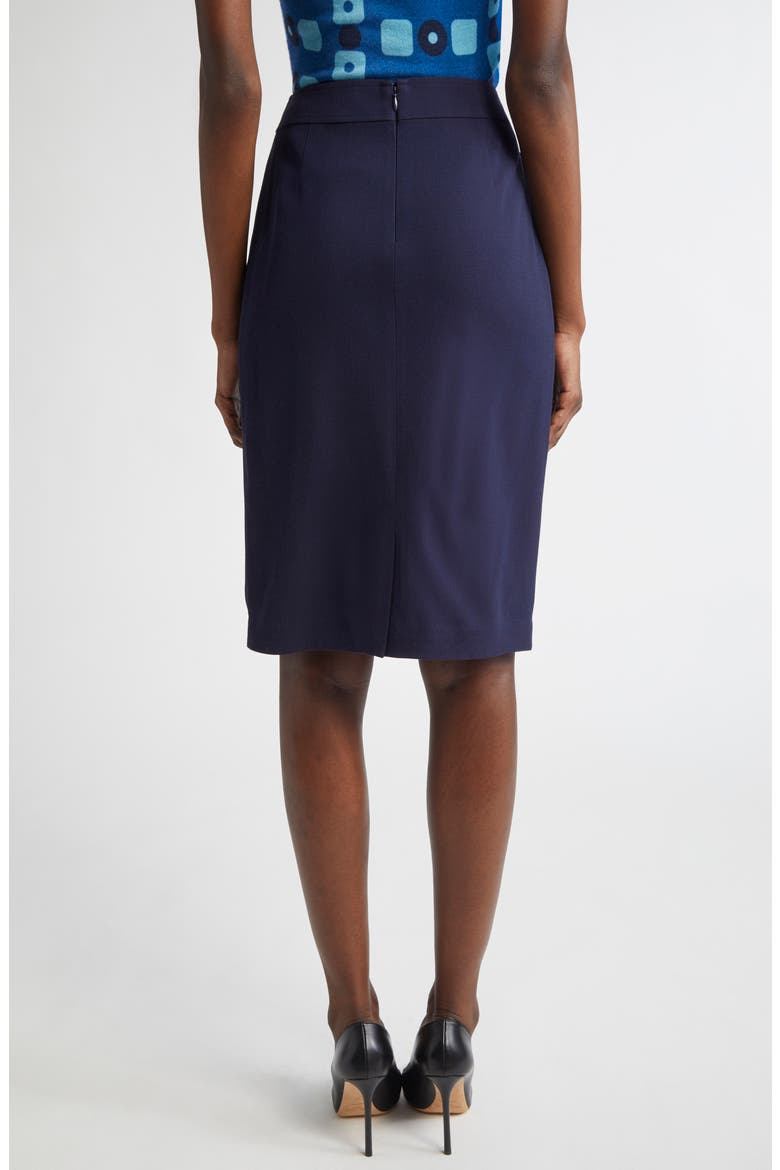 Stretch Twill Pencil Skirt, Alternate, color, NAVY