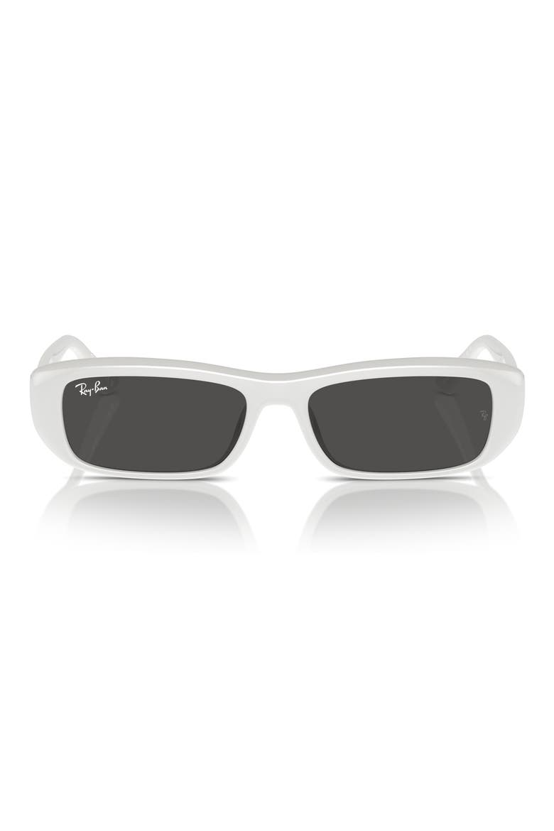 55mm Pillow Sunglasses, Alternate, color, WHITE