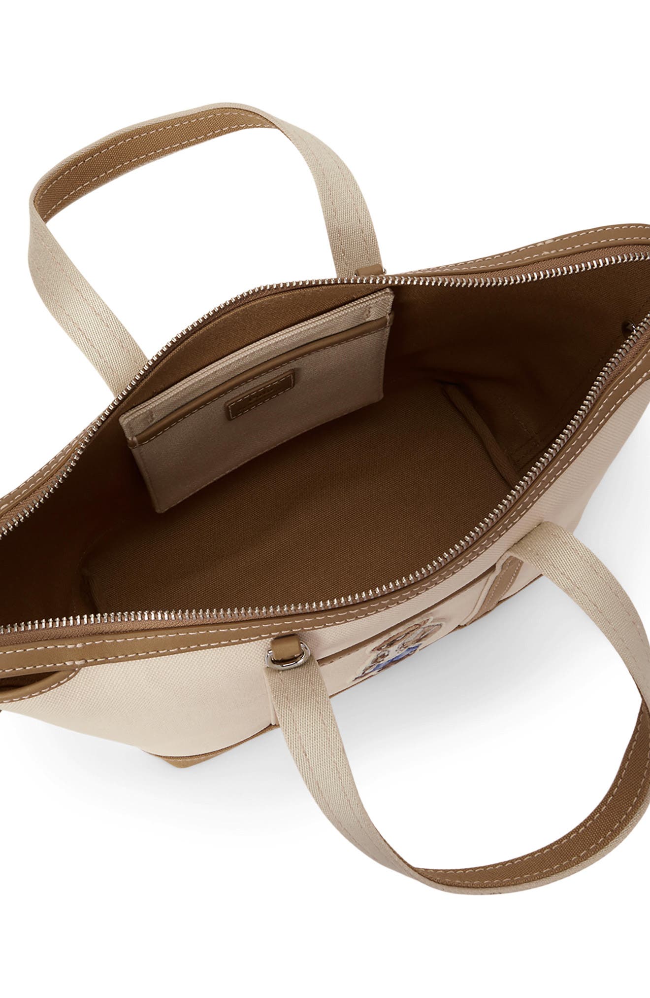 Polo Bear Mini Shopper Tote, Alternate, color, BARK TAN