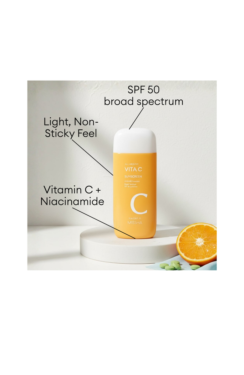 MISSHA All Around Vita C Sunscreen Spf50+/Broadspectrum, Alternate, color,