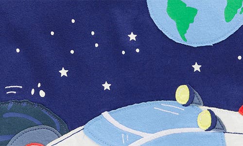 Mini Boden Kids' Appliqué Long Sleeve T-shirt In Blue