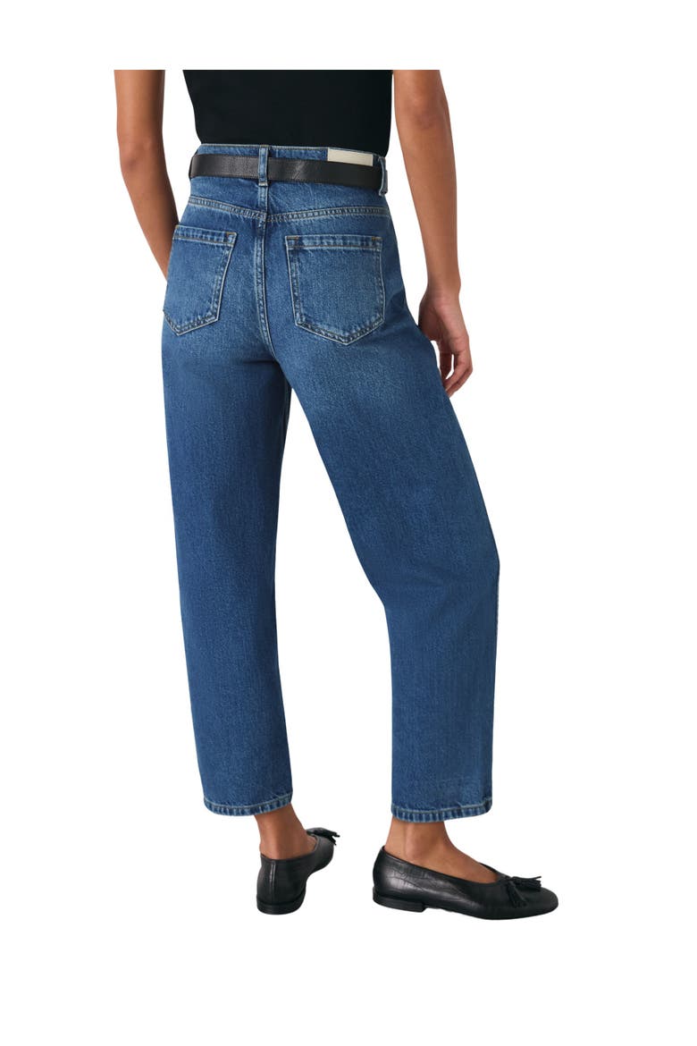 Stretch Barrel Leg Jeans, Alternate, color, Denim