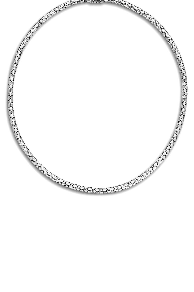 Dot Chain Necklace, Main, color, SILVER