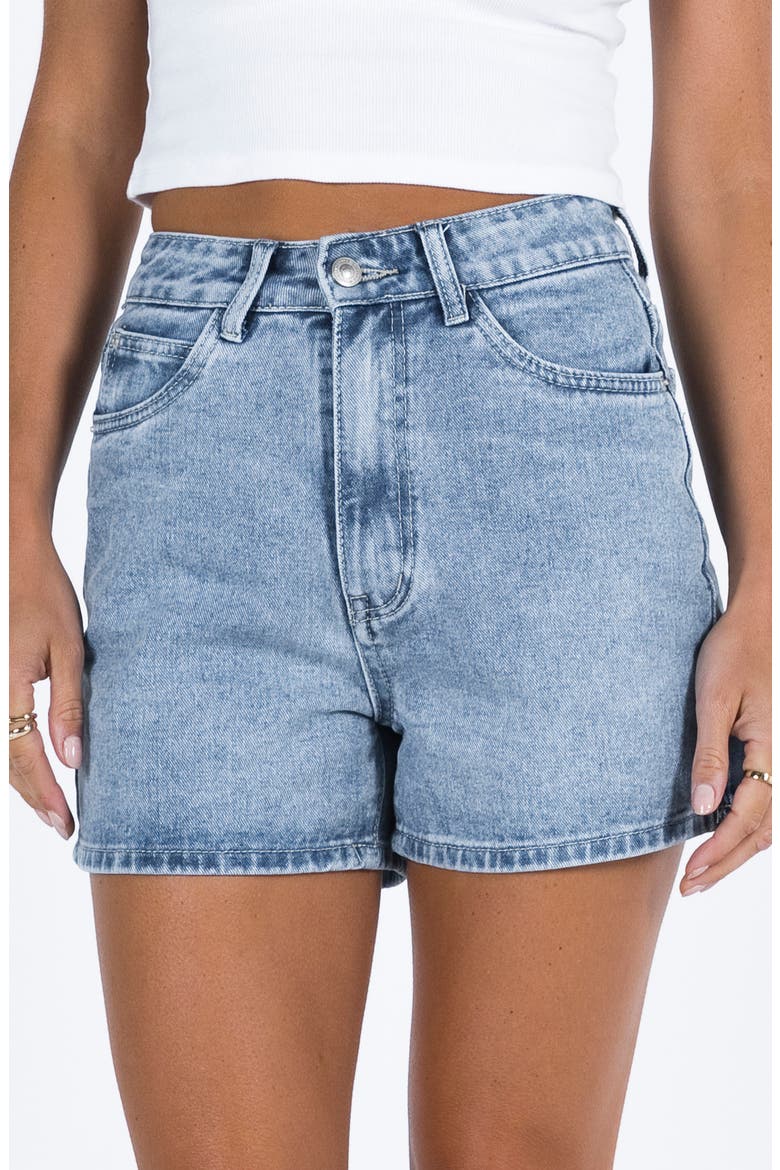Tropicana High Waist Denim Shorts, Alternate, color, BLUE