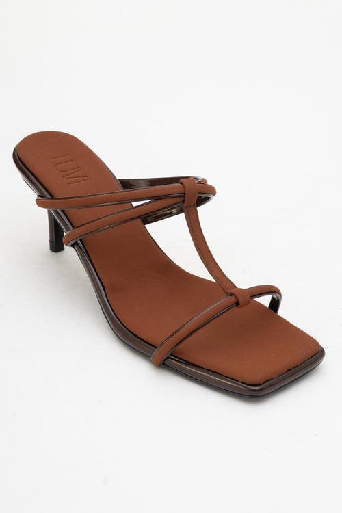 Prologue Shoes Mocha Strap Heel Sandal In Brown