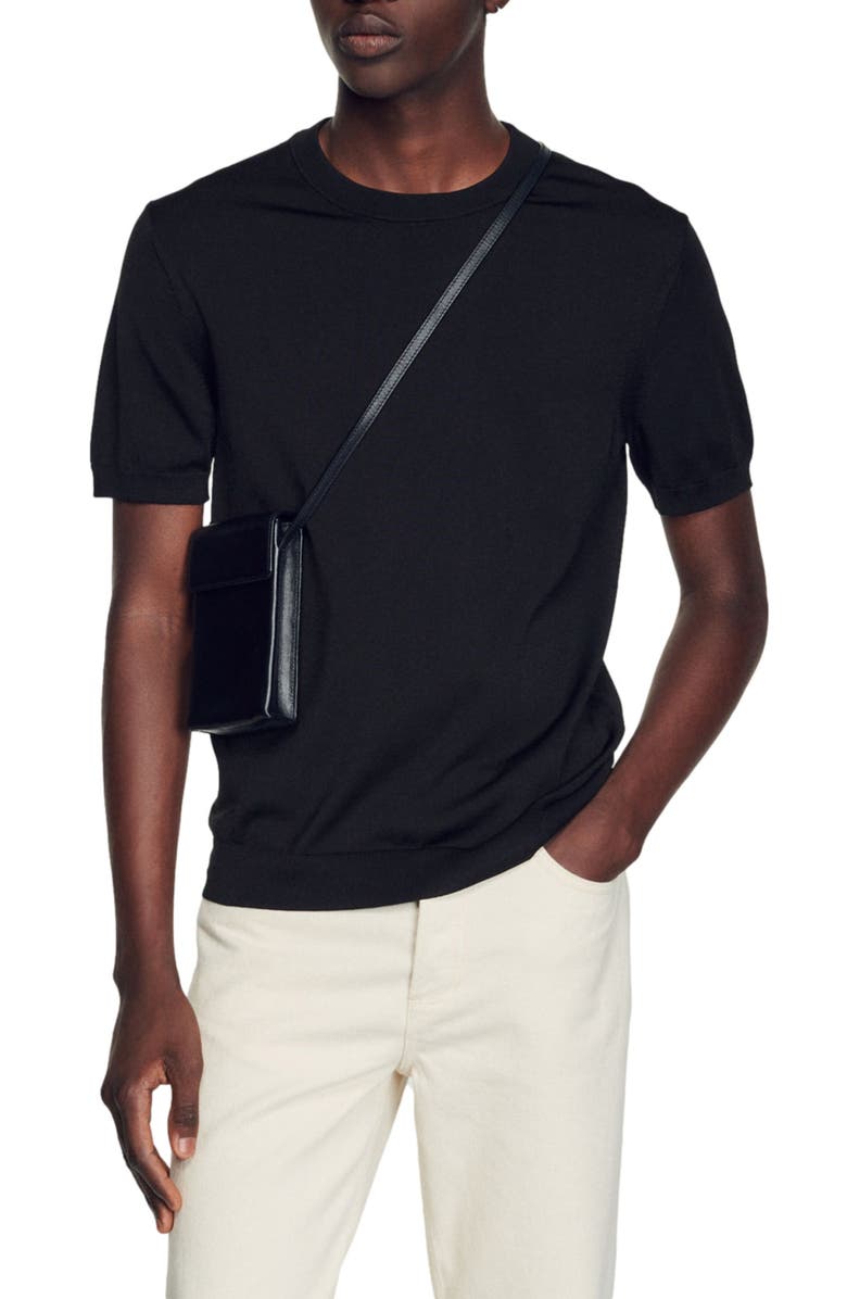 SANDRO Pablo Stretch Knit Crewneck T-Shirt, Alternate, color,