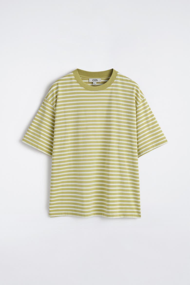 Relaxed Lightweight Cotton T-shirt, Alternate, color, YELLOW / WHITE / STRIPED