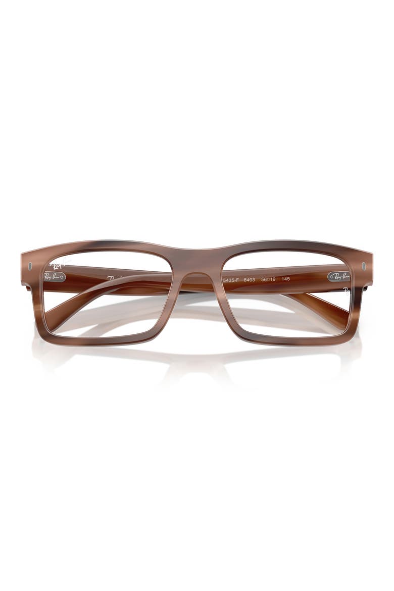 56mm Rectangular Optical Glasses, Alternate, color, BROWN HAVANA