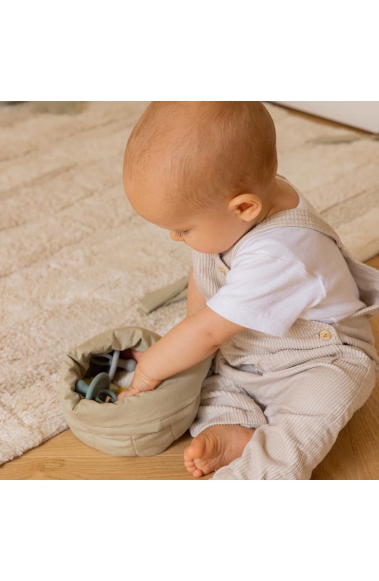 Lorena Canals Set of two quilted baskets, Alternate, color, Olive