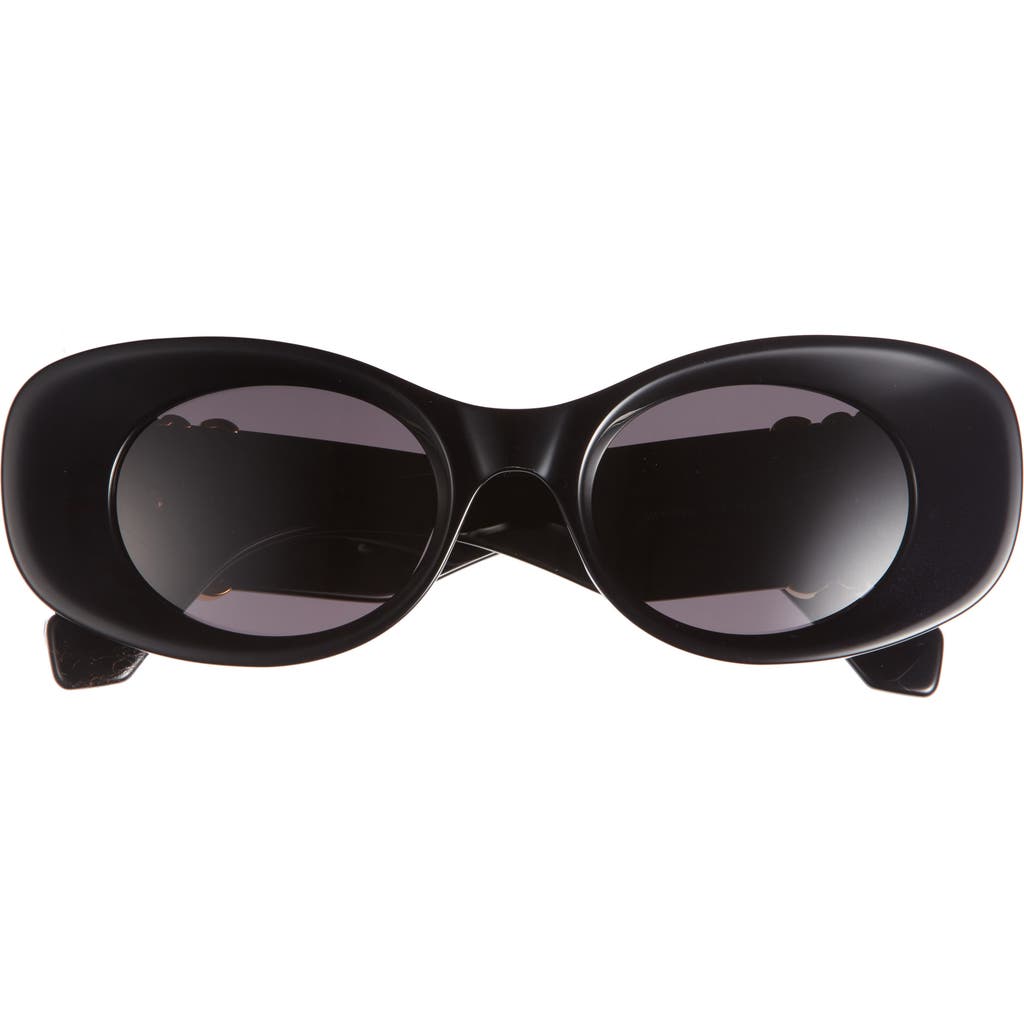 Loewe Anagram 49mm Small Rectangular Sunglasses In Black