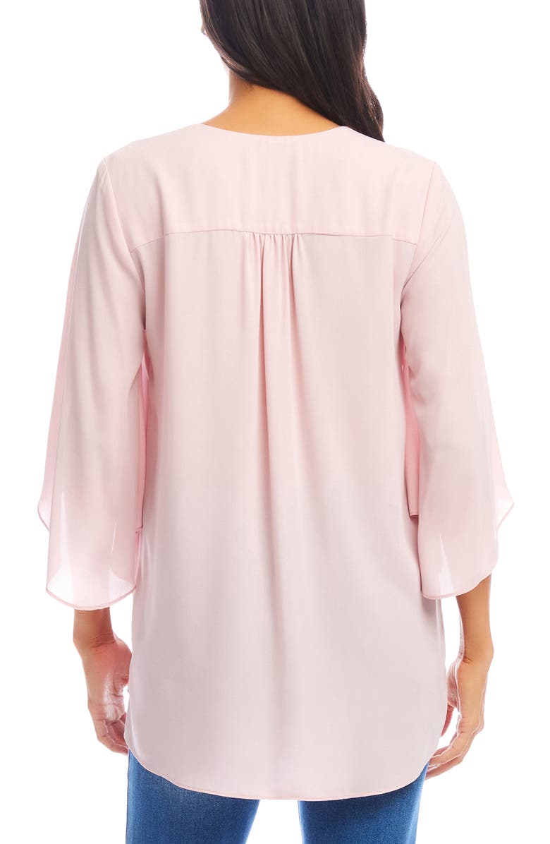 Karen Kane Layered Crepe Top, Alternate, color, 