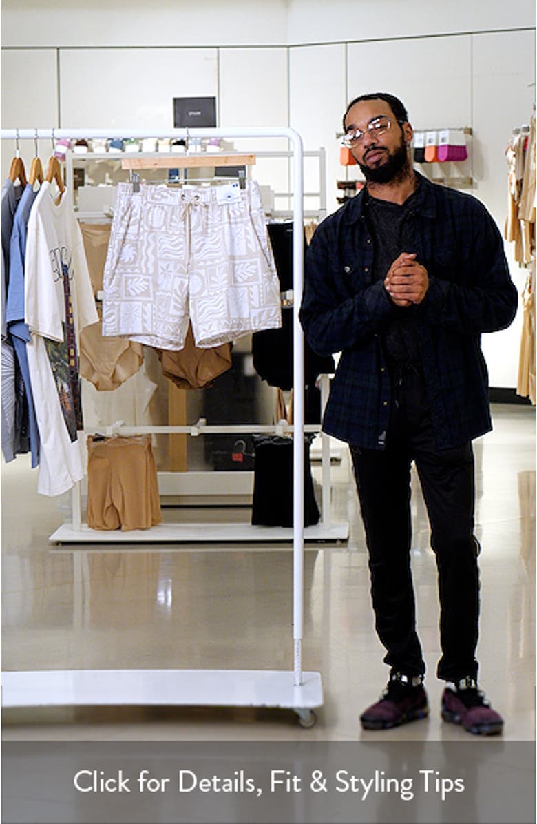 Poolside Stretch Water Repellent Swim Trunks, sales video thumbnail