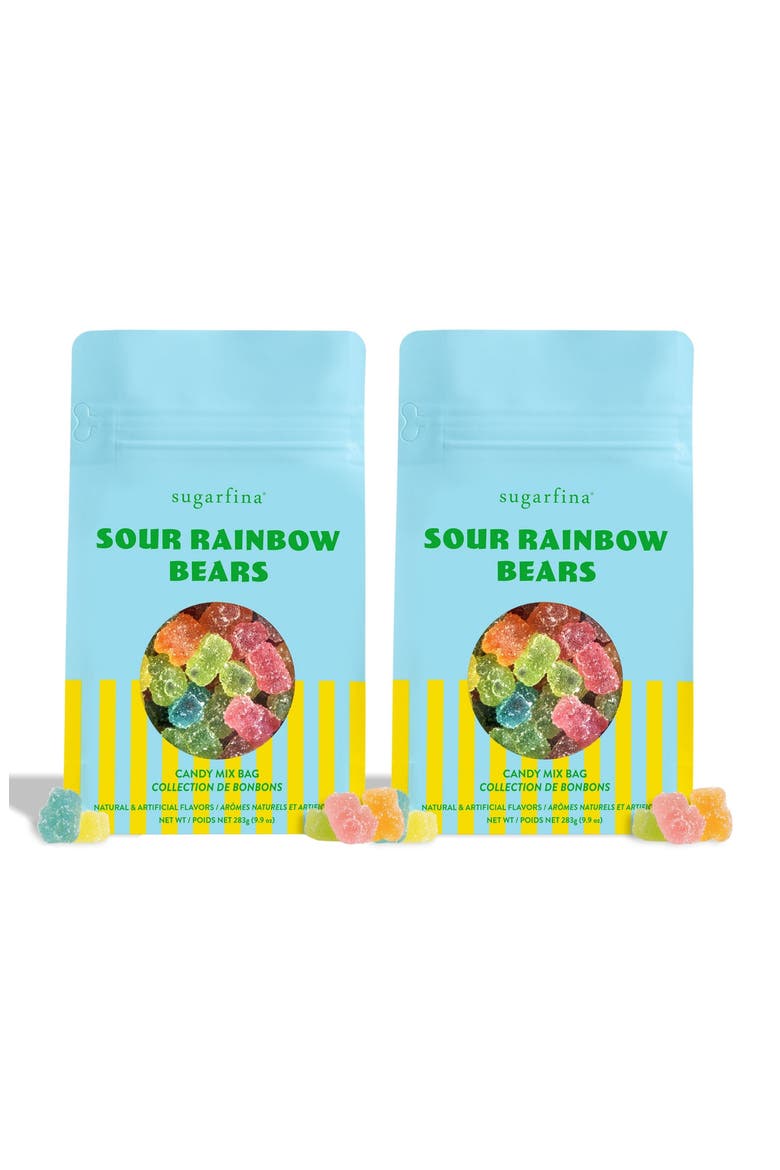 Set of 2 Sour Rainbow Bears Gummy Candy, Main, color, NO COLOR