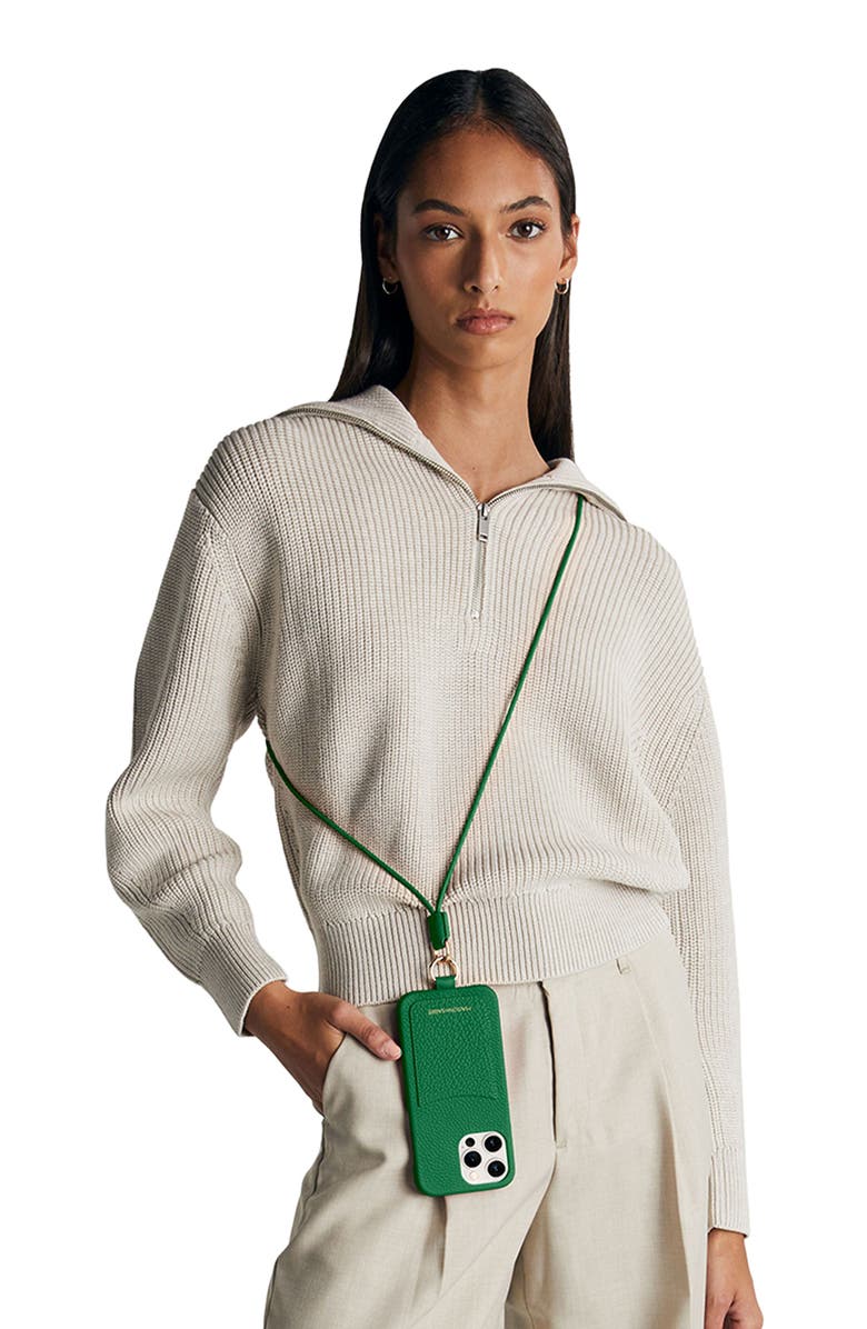 MAISON de SABRÉ Sling Phone Case, Alternate, color, Emerald Green