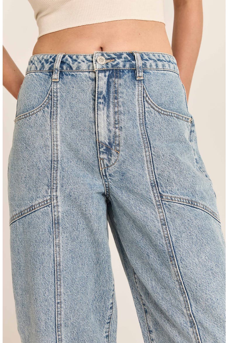 Ellis Roadtrip Barrel Leg Jeans, Alternate, color, BLUE